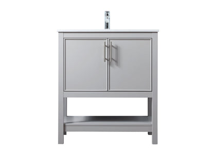 30 Inch SIngle Bathroom Vanity In Grey