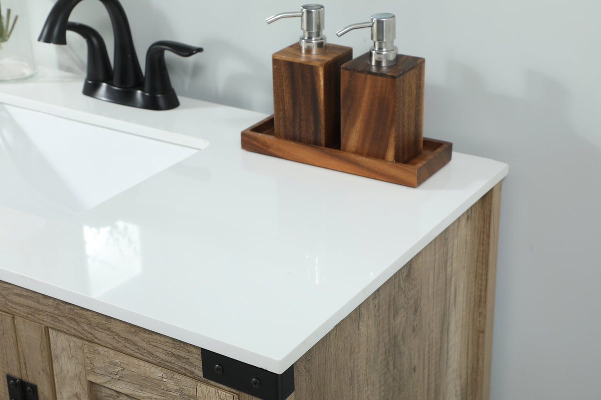 32 inch Single bathroom vanity in natural oak