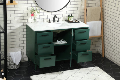 48 inch bathroom vanity in Green