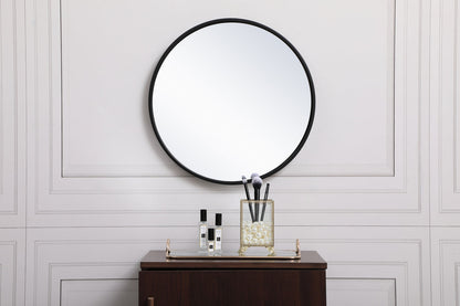 Metal frame round mirror 18 inch in Black