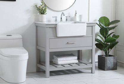 36 inch Single bathroom vanity in grey