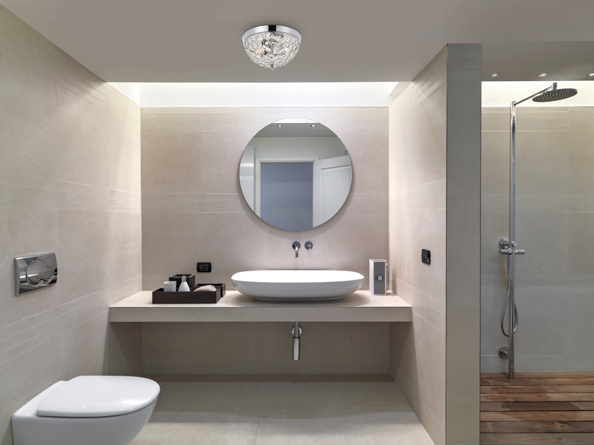 Taye 2 light Chrome Flush Mount