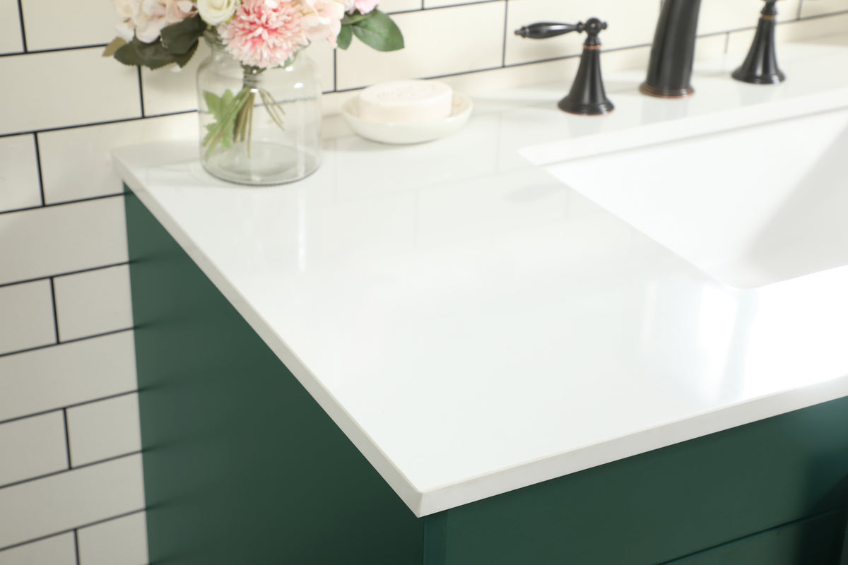 42 inch Single bathroom vanity in green