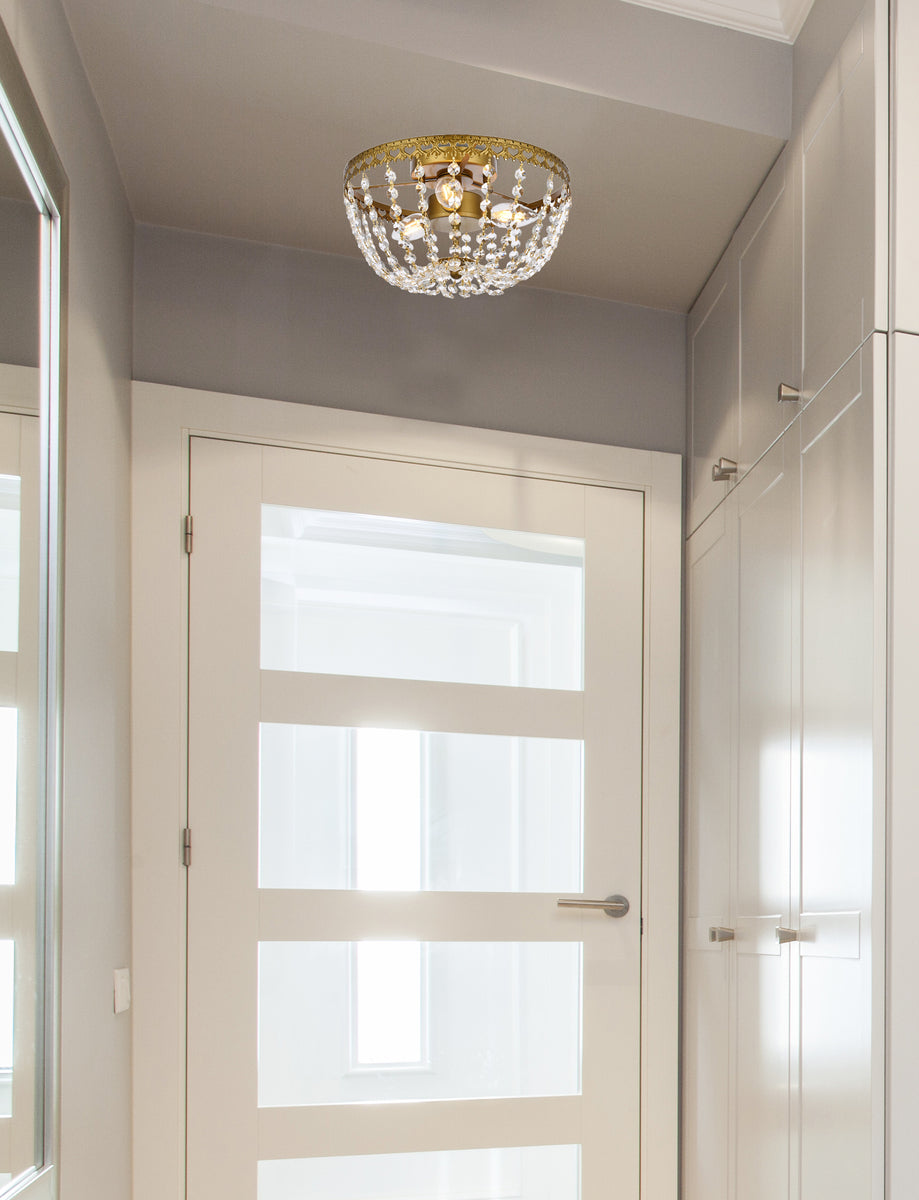 Kylie 12 inch flush mount in brass