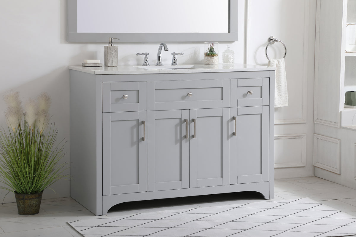 48 inch Single Bathroom Vanity in Grey