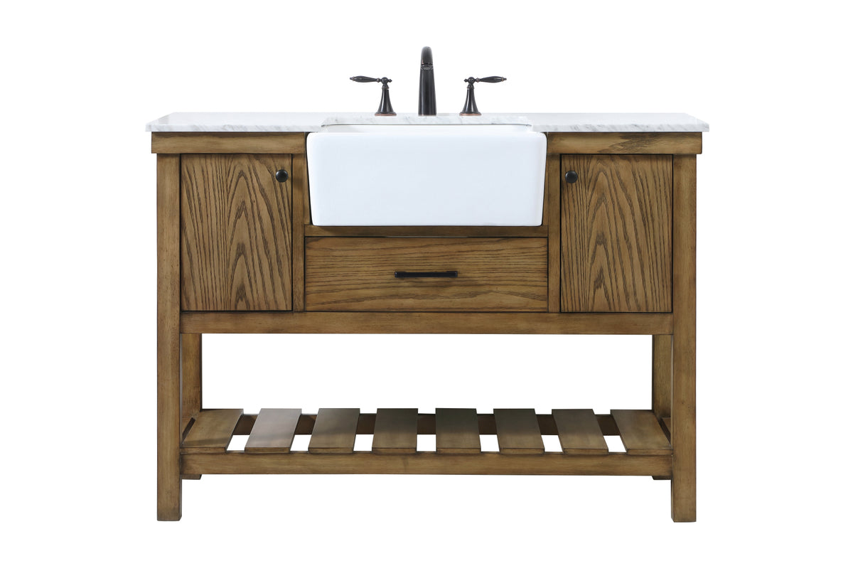 48 inch Single bathroom vanity in driftwood