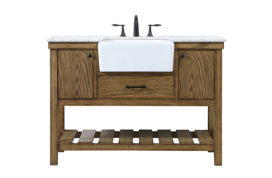 48 inch Single bathroom vanity in driftwood