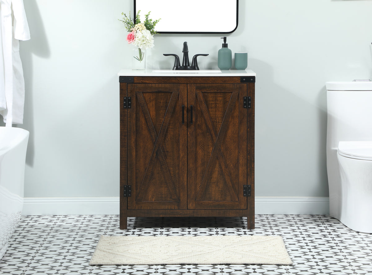 30 inch Single bathroom vanity in expresso