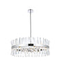 Serephina 32 inch crystal round chandelier light in chrome