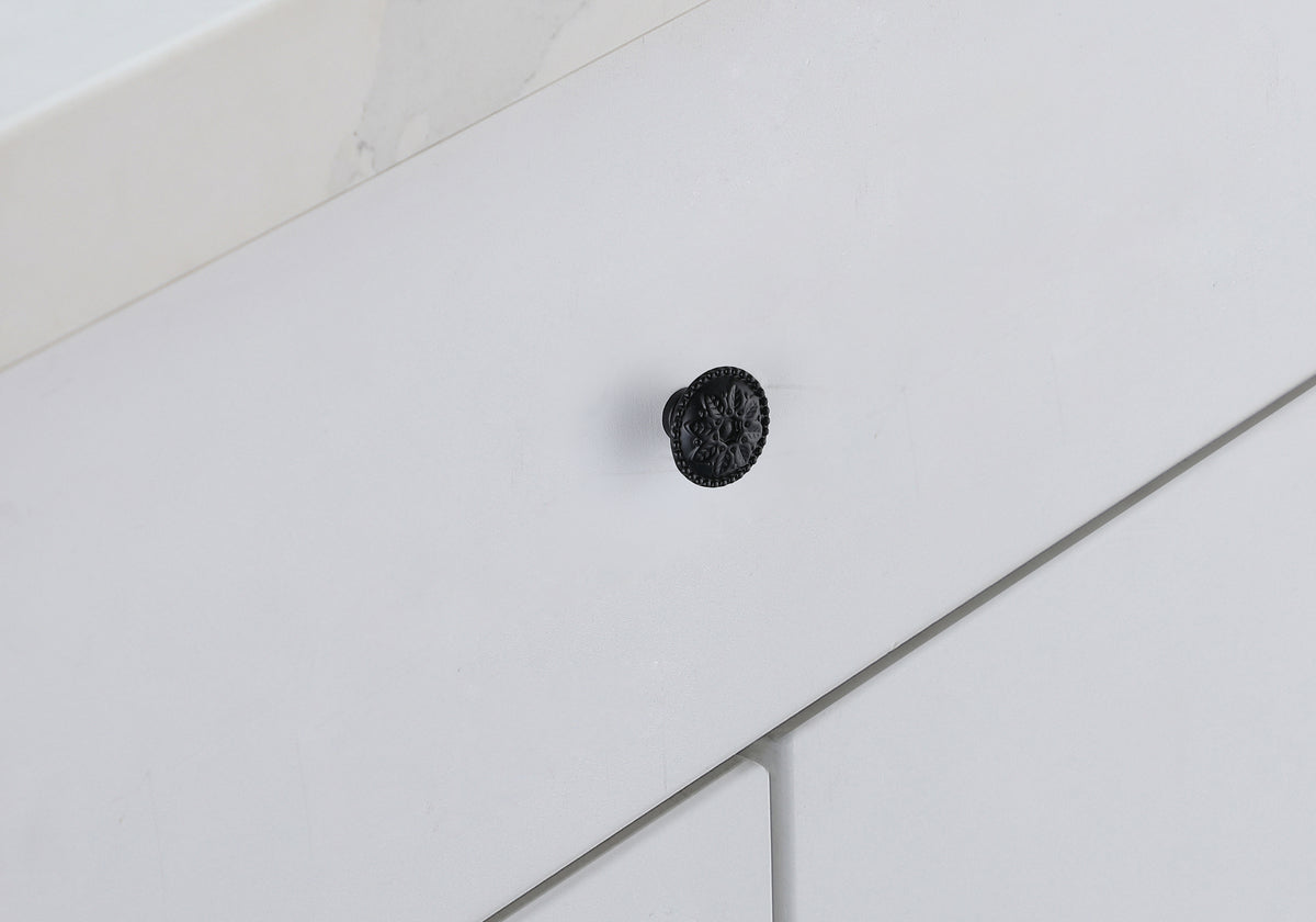 Corio 0.9" Diameter Matte Black Mushroom Knob Multipack (Set of 10)