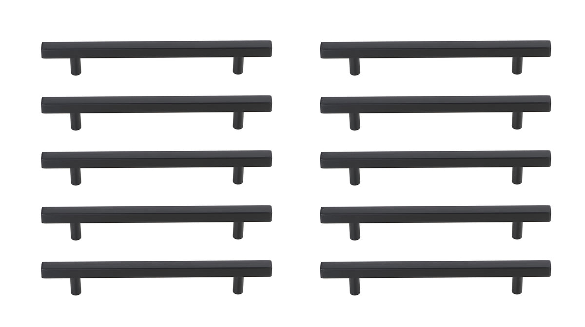 Dior 6-5/16" Center to Center Matte Black Bar Pull Multipack (set of 10)