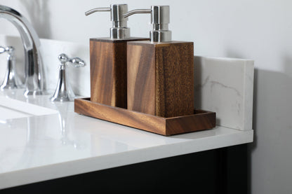 32 inch Single bathroom vanity in black with backsplash