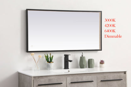 Pier 20x40 inch LED mirror with adjustable color temperature 3000K/4200K/6400K in black
