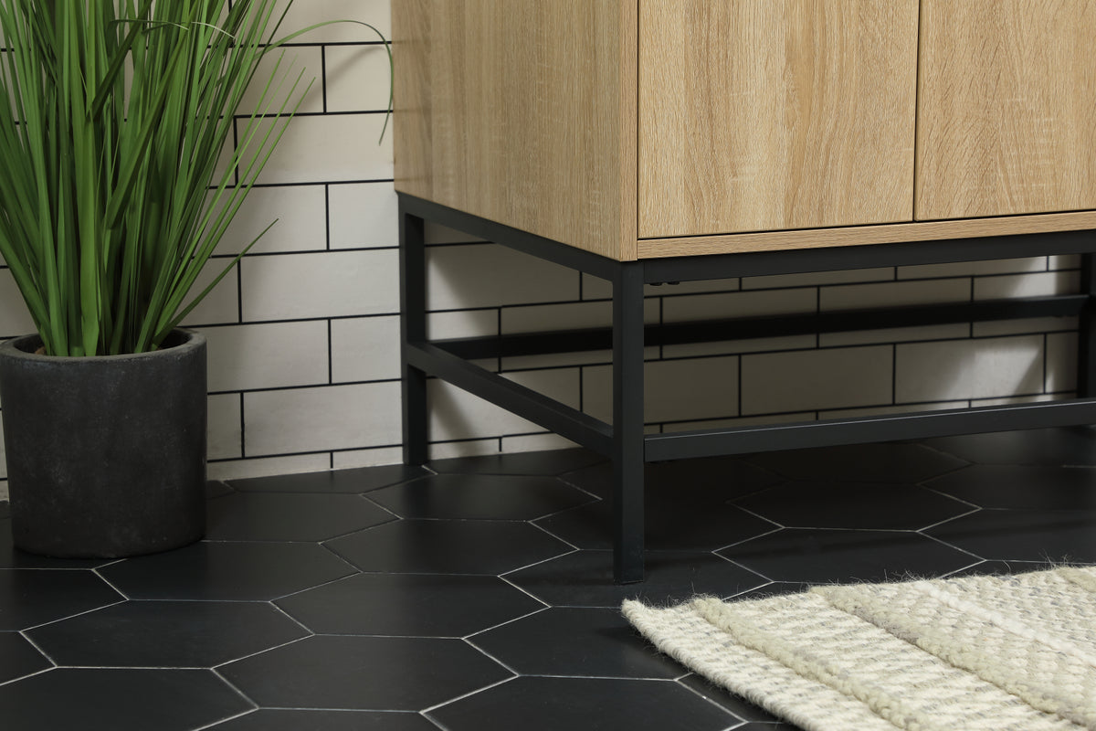 32 inch Single bathroom vanity in mango wood