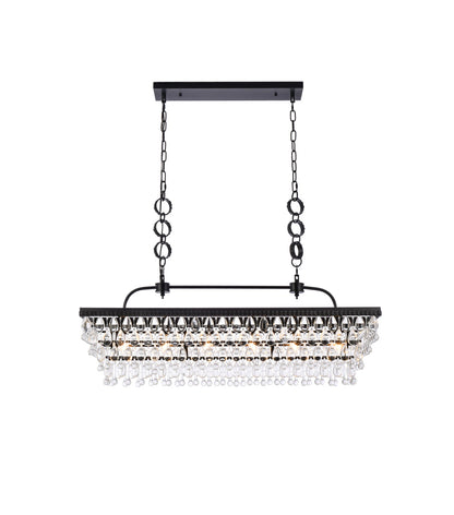 Nordic 40 inch rectangle pendant in black