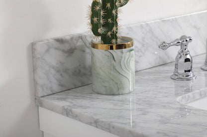 30 inch Single bathroom vanity in white with backsplash
