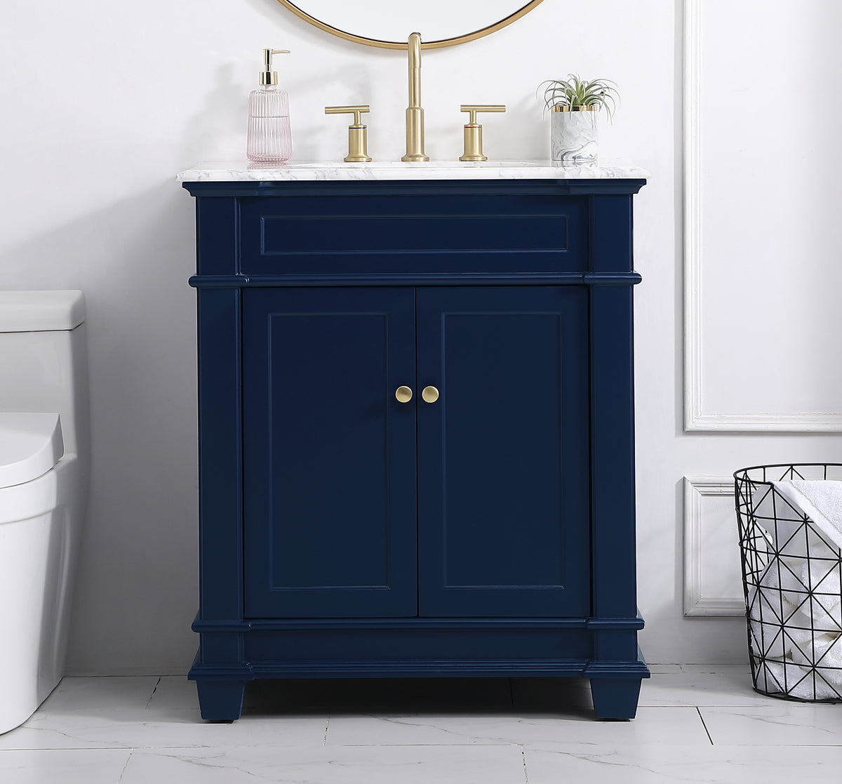 30 inch Single Bathroom Vanity set in Blue