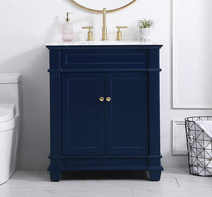 30 inch Single Bathroom Vanity set in Blue