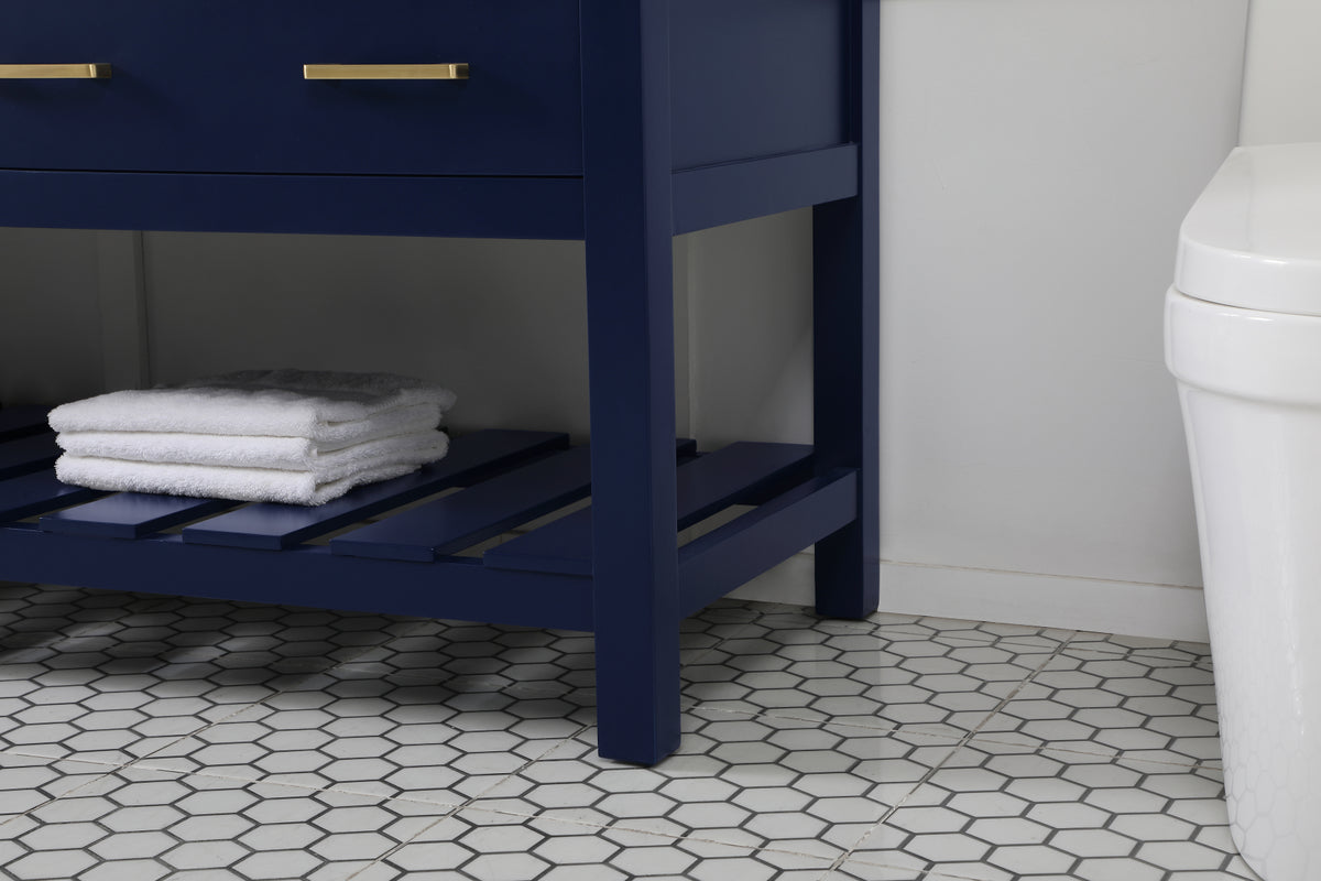 72 inch double bathroom vanity in blue