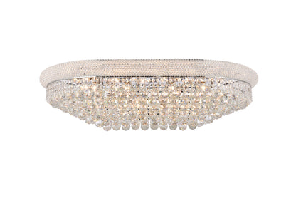 Primo 24 light Chrome Flush Mount Clear Royal Cut Crystal