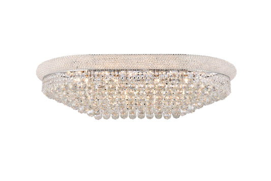 Primo 24 light Chrome Flush Mount Clear Royal Cut Crystal