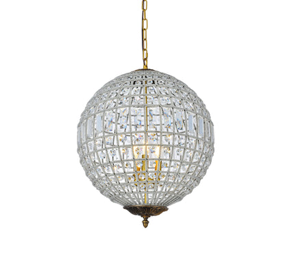 Olivia 3 light French Gold Pendant Clear Royal Cut Crystal