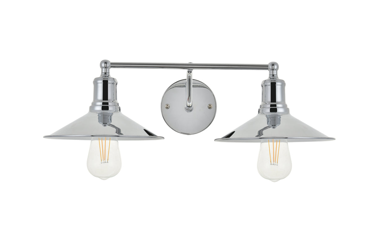 Etude 2 light chrome Wall Sconce