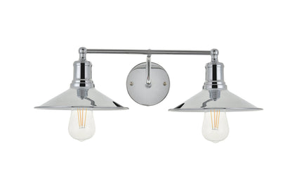Etude 2 light chrome Wall Sconce