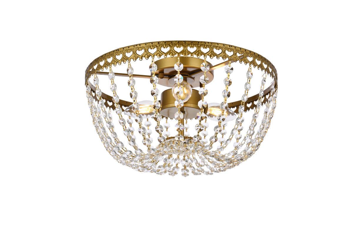 Kylie 14 inch flush mount in brass