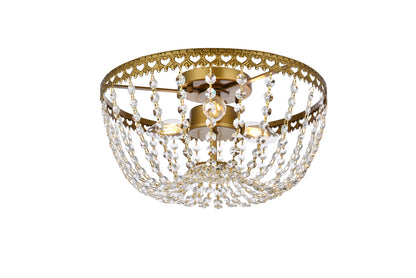 Kylie 14 inch flush mount in brass