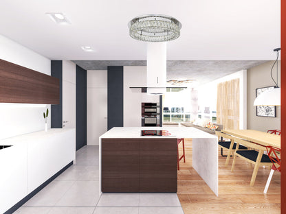 Monroe LED light Chrome Flush Mount Clear Royal Cut Crystal