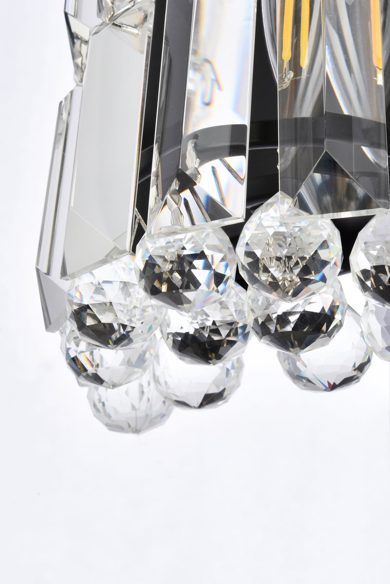 Maxime 6 inch black wall sconce