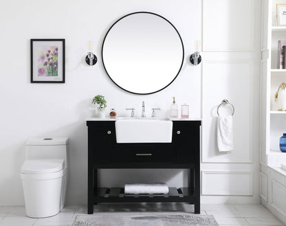 42 inch Single bathroom vanity in black