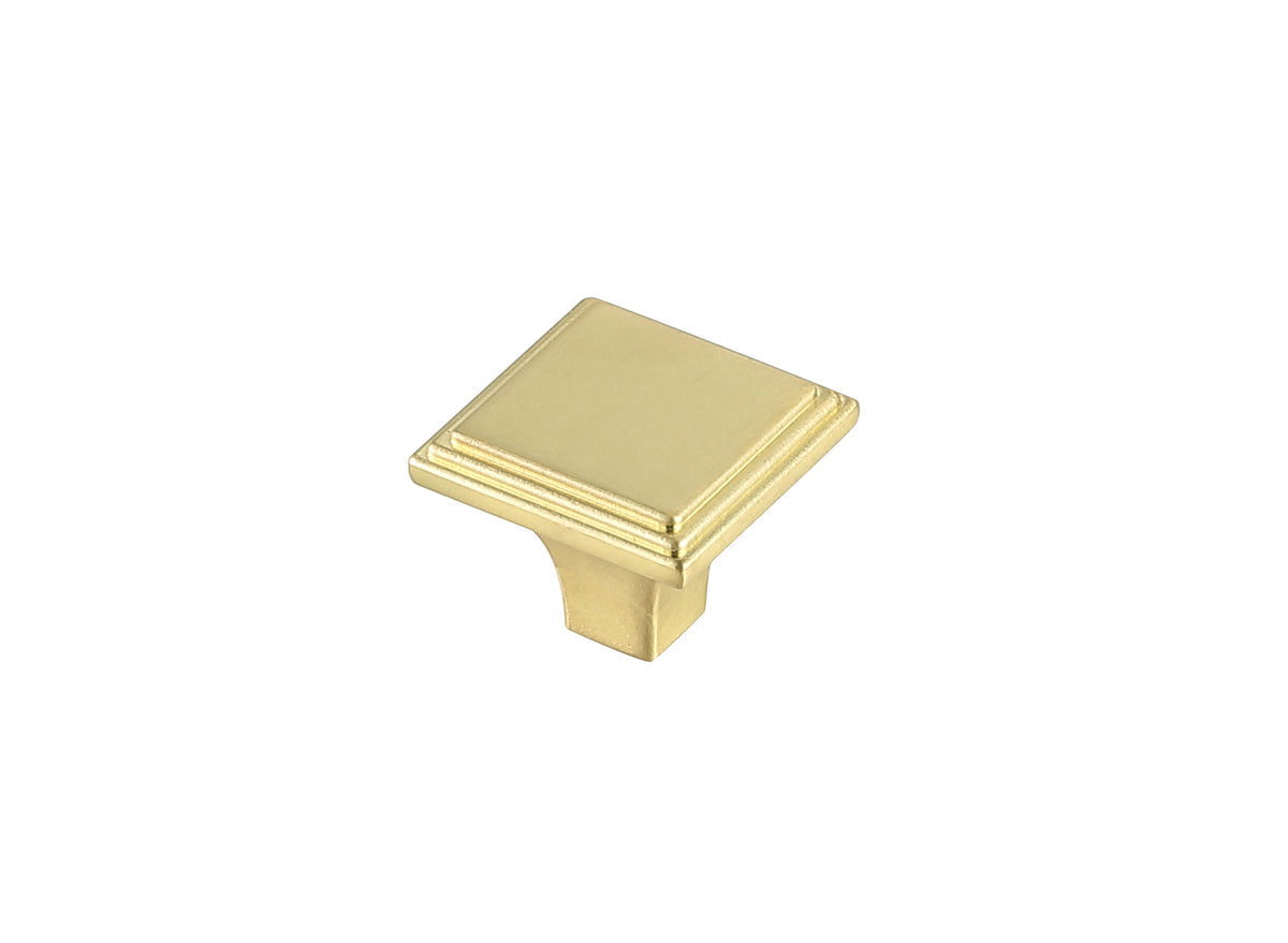 Wilow 1" Brushed Gold Square Knob Multipack (Set of 10)