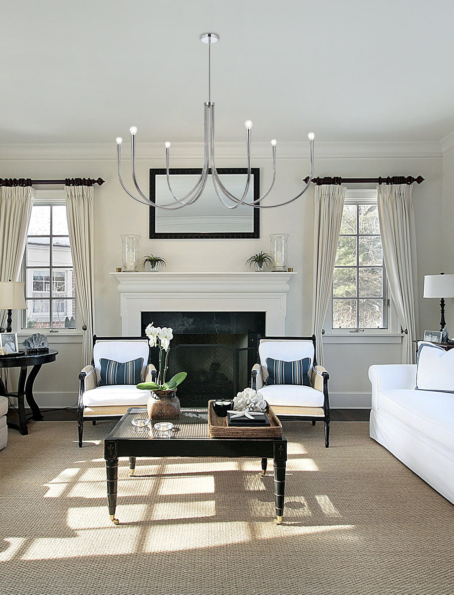 Layne 55 inch chandelier in Chrome