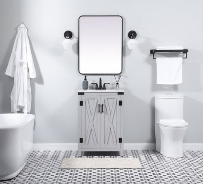 24 inch Single bathroom vanity in grey