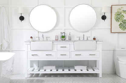 72 inch double bathroom vanity in white