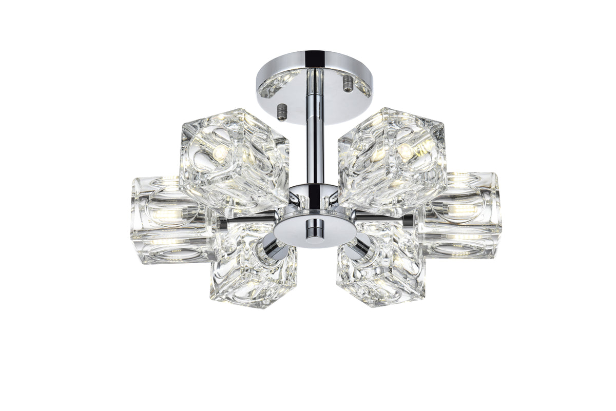 Lyra 14 inch Flush Mount in Chrome