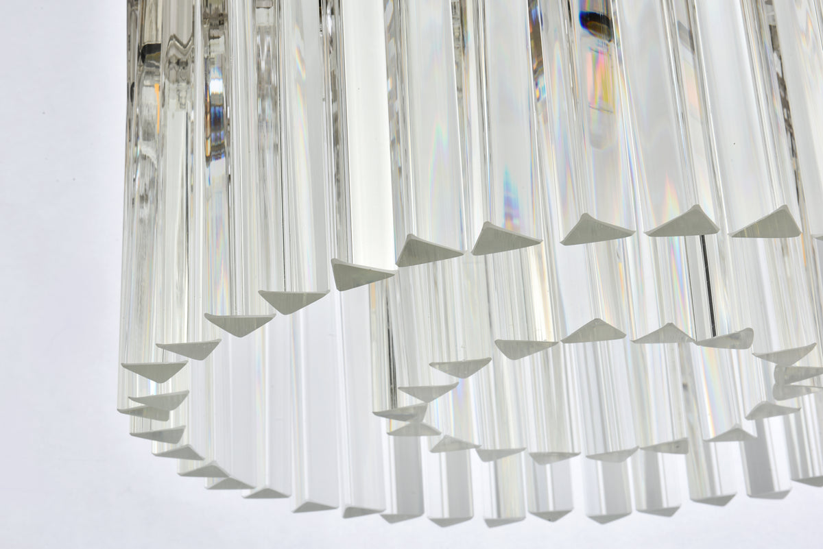 Sydney 6 light polished nickel Pendant Clear Royal Cut Crystal