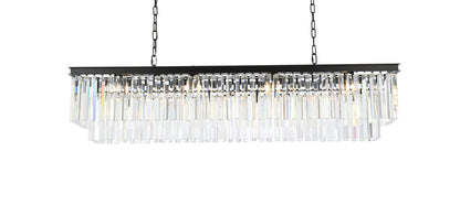 Sydney 12 light Matte Black Chandelier Clear Royal Cut Crystal