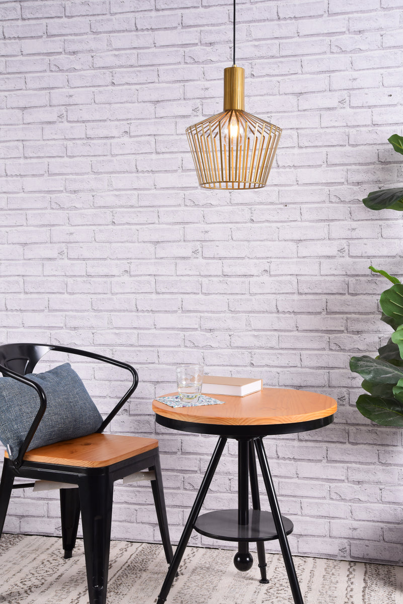 Ronnie 1 Light Brass Pendant