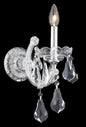 Maria Theresa 1 light Chrome Wall Sconce Clear Royal Cut Crystal