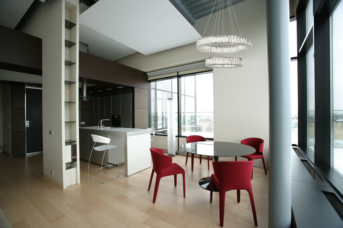 Monroe Integrated LED chip light Chrome Chandelier Clear Royal Cut Crystal