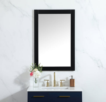 Aqua vanity mirror 24x36 inch in black