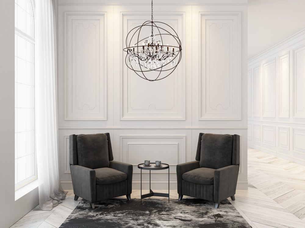 Geneva 18 light Rustic Intent Chandelier Clear Royal Cut crystal