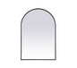 Metal Frame Arch Mirror 27x40 Inch in Black