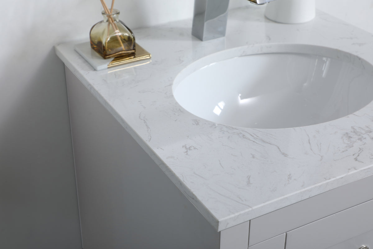 18 inch Single Bathroom Vanity in Grey