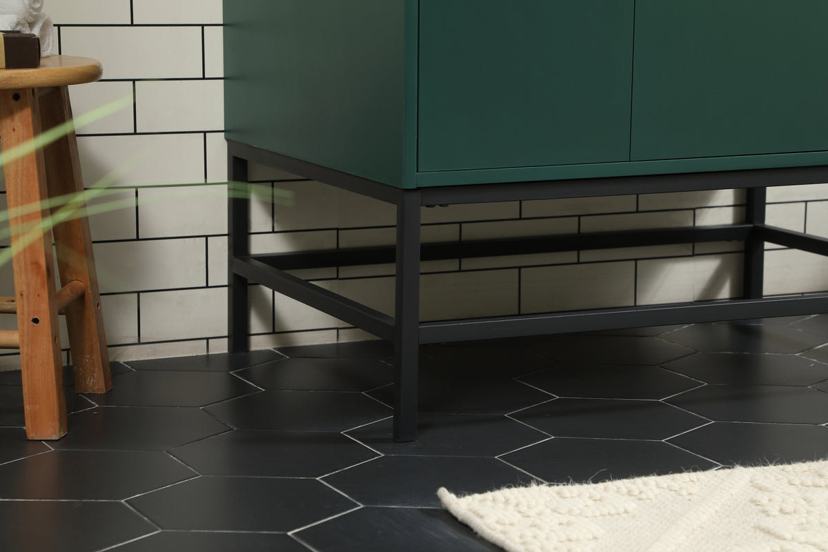 32 inch Single bathroom vanity in green