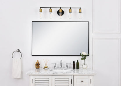 Serif 5 light brass and black Wall Sconce