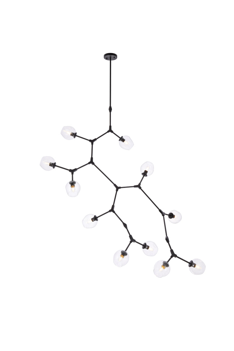 Cavoli 11 lights black chandelier